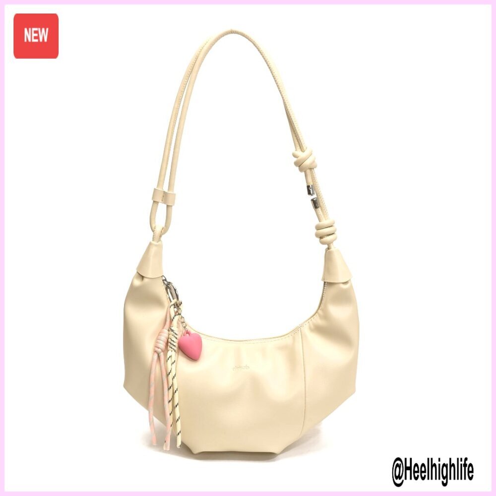 Crescent Hobo Bag PU Leather Adjustable Strap Y2K Trendy Crossbody Shoulder - Picture 1 of 7